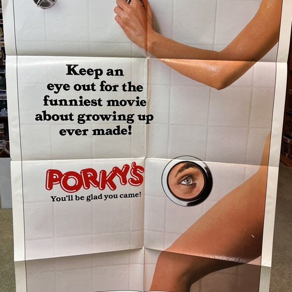 1982 “Porky’s” ORIGINAL Theatre MOVIE POSTER 27” X 41” One Sheet Comedy College - Picture 1 of 3